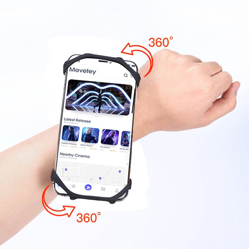 2-i-1 Löpararmband Armband 360° Justerbart Ridning Bergsbestigning Navigation Mobiltelefonhållare Fitness Sport Handledsrem