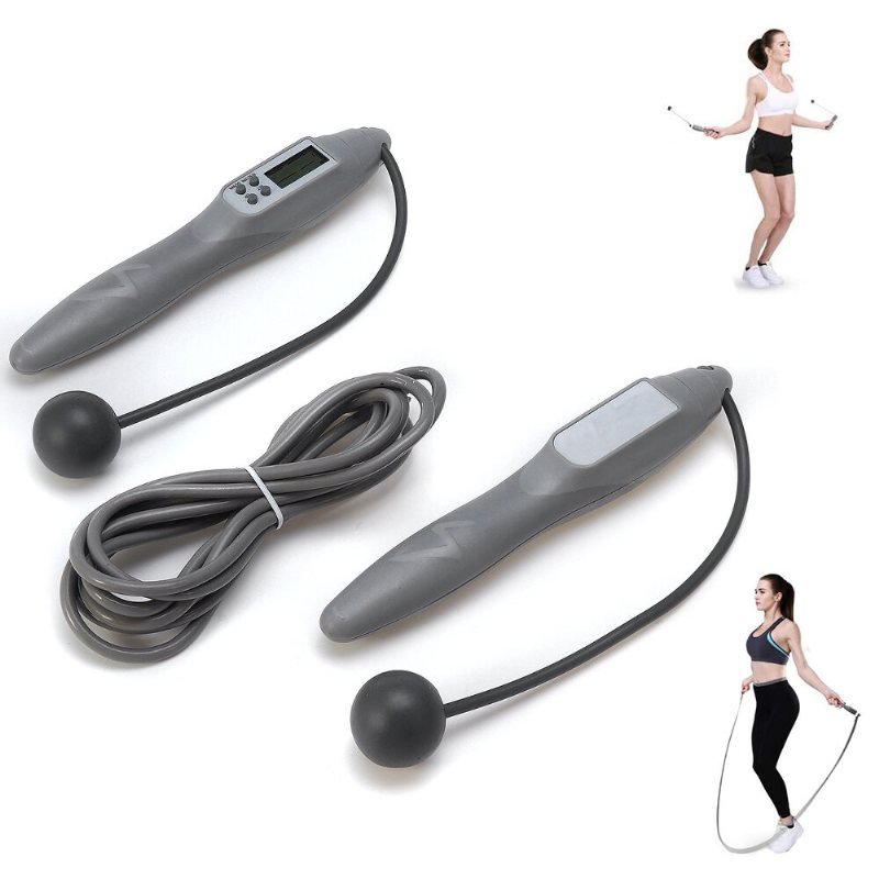 2 I 1 Smart Digital Rope Jumping Calorie Counter Home Fitness Lcd-skärm Justerbart Hopprep