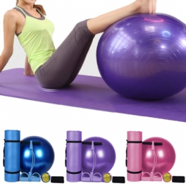 3 St/set Body Shaping Fitness Yogaboll + Yogamatta Pad + Pedaldragare Latex Buktränare