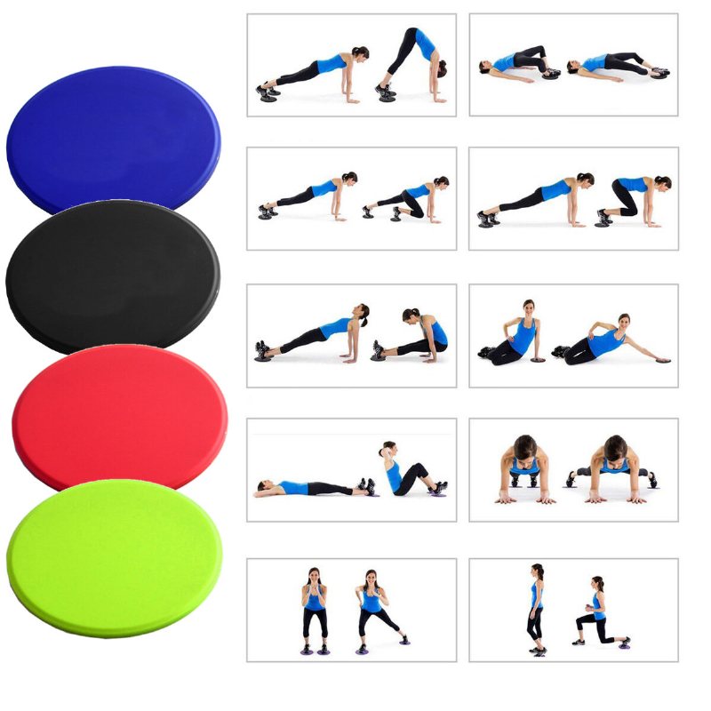 3st Fitness Core Sliders Pad Resistance Bands Set Anti-glid Glidande Slider Sport Yogamattor