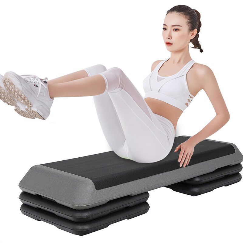 4 Risers 110cm Aerobic Exercise Step Stepper Workout Konditionsträningsbänk