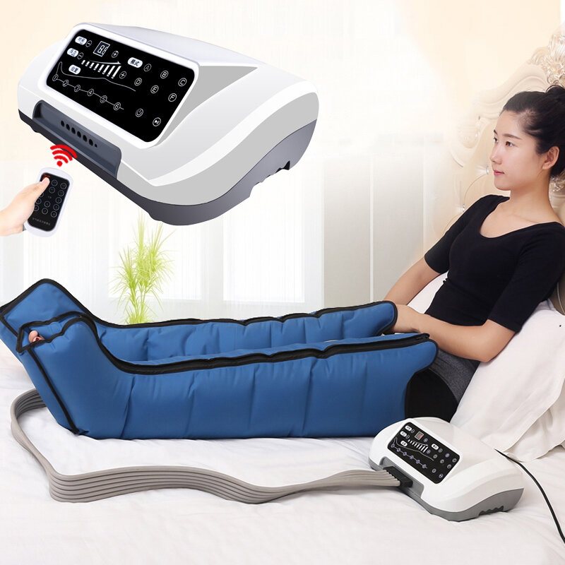 40w 8 Växlar 6 Lägen Ben Arm Midjemanschett Massager Luftkompression Fysioterapi Eldre Hem Elektrisk Fitness Avslappnande Smärtlindring Maskin