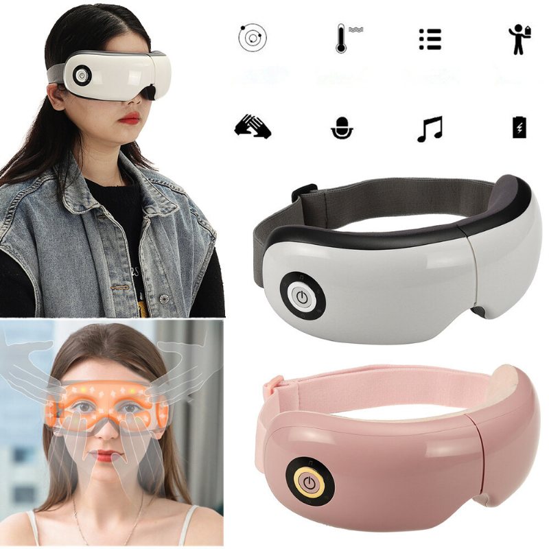 4d Eye Massager 3 Lägen Usb Elektrisk 180° Hopfällbar Ögonvårdsmassage Shiatsu Massage Musik Rhythm Eyes Protector