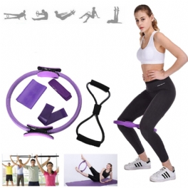 5 St Mix Resistance Bands Pilates Ring Elastiskt Band Fitness Yoga Träningsverktyg