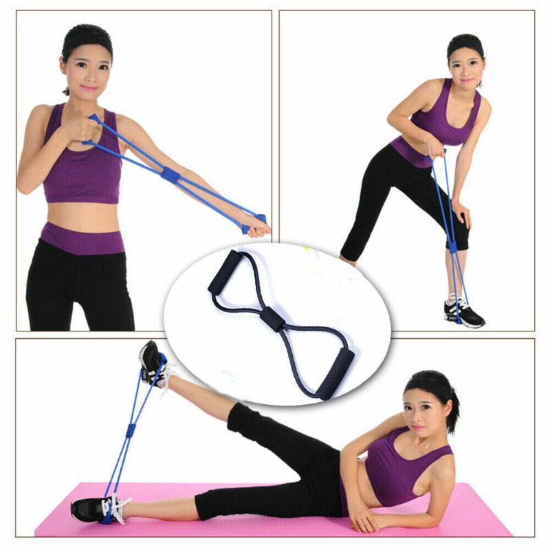 5 St Mix Resistance Bands Pilates Ring Elastiskt Band Fitness Yoga Träningsverktyg