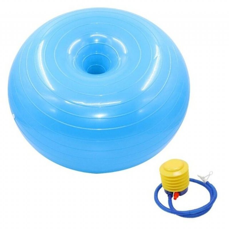 50 cm Yogabollar Donut Träning Anti-burst Bola Fitness Anti-slip Gym Pilates Massageboll Med Pump