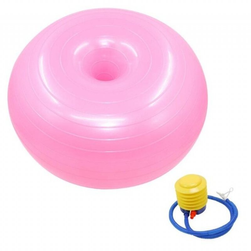 50 cm Yogabollar Donut Träning Anti-burst Bola Fitness Anti-slip Gym Pilates Massageboll Med Pump