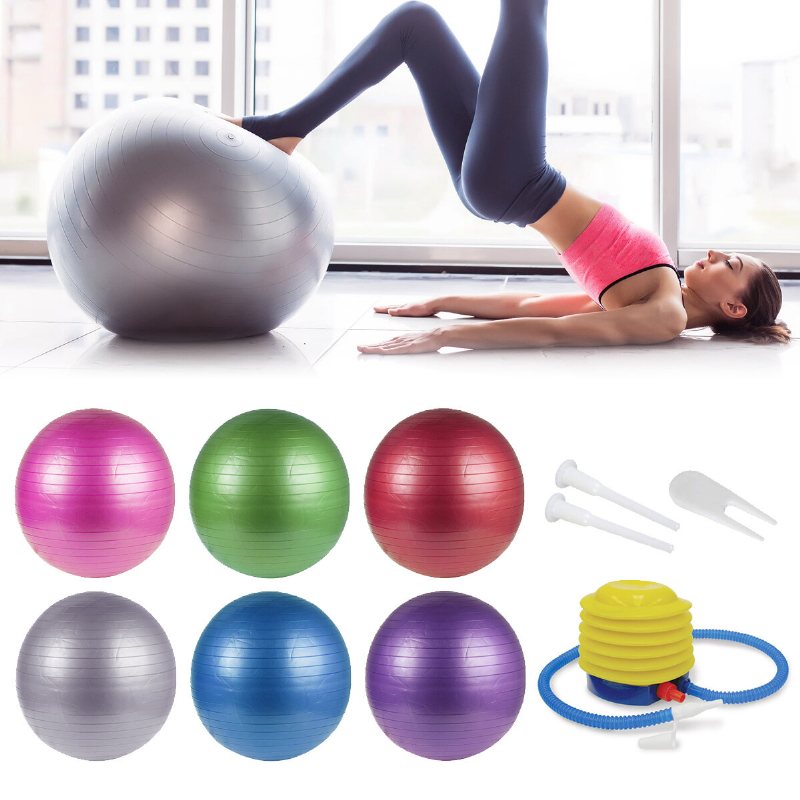 65/75cm Yogaboll Pilates Fitness Balansboll Gymnastik Leverans Träning Barnmorska Pvc-boll