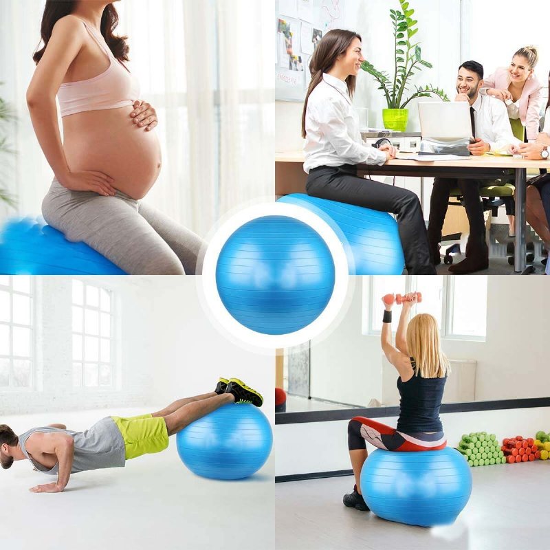 65/75cm Yogaboll Pilates Fitness Balansboll Gymnastik Leverans Träning Barnmorska Pvc-boll