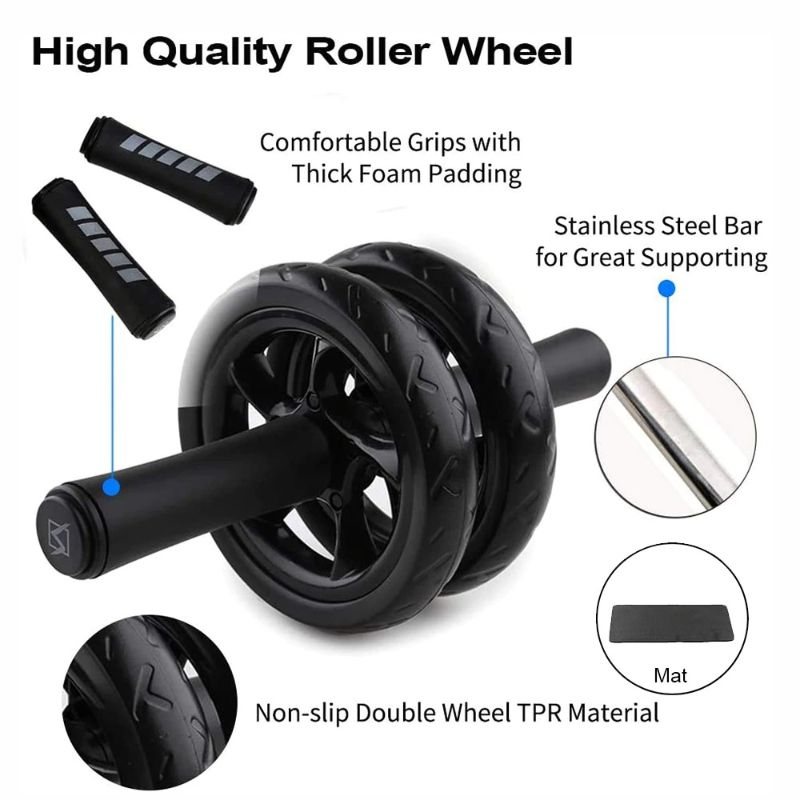 Ab Roller Non-slip Tire Pattern Gym Träning Mage