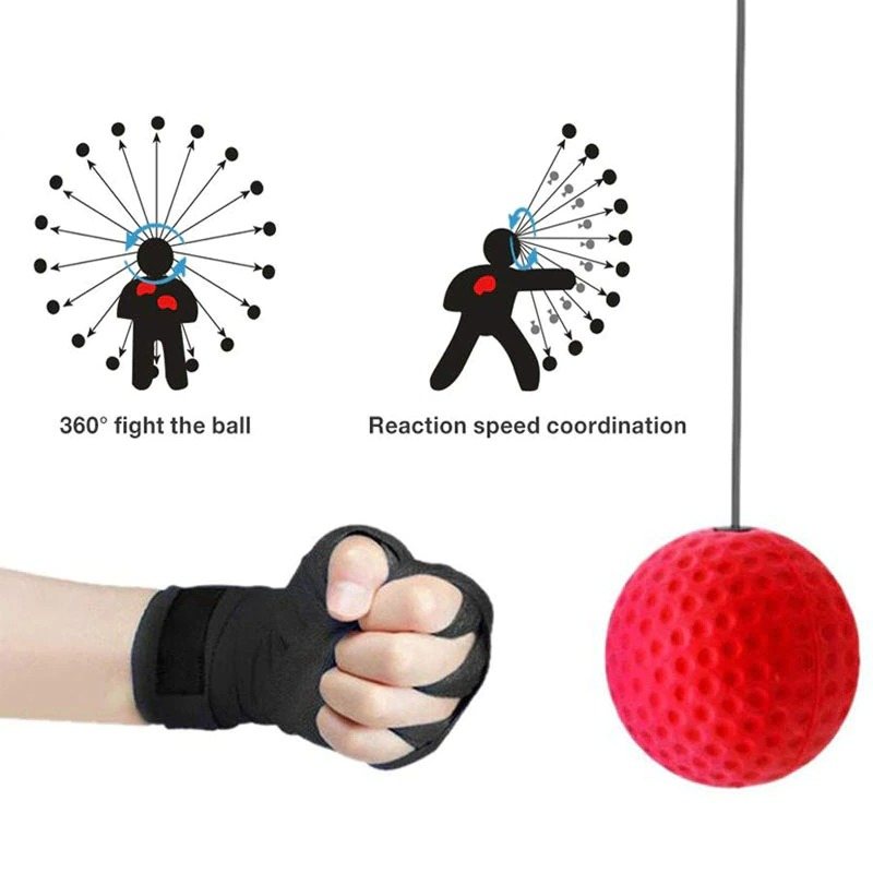 Boxningsutrustning Speed Ball Huvudmonterad Träning Hand Eye Reaction