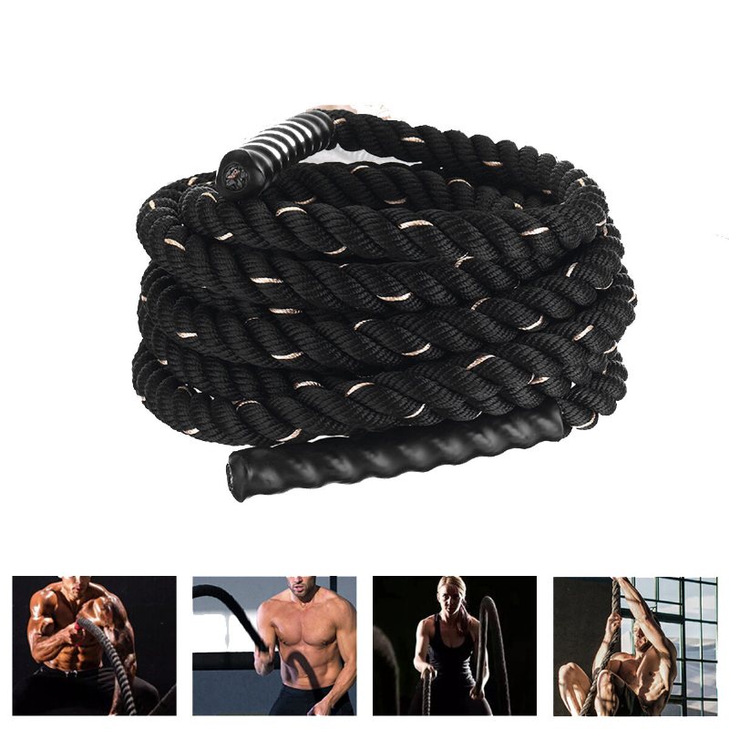 Dia.38mm 9m/12m Battle Rope Gym Workout Muskelträning Fitness Undulation Rep Träningsverktyg