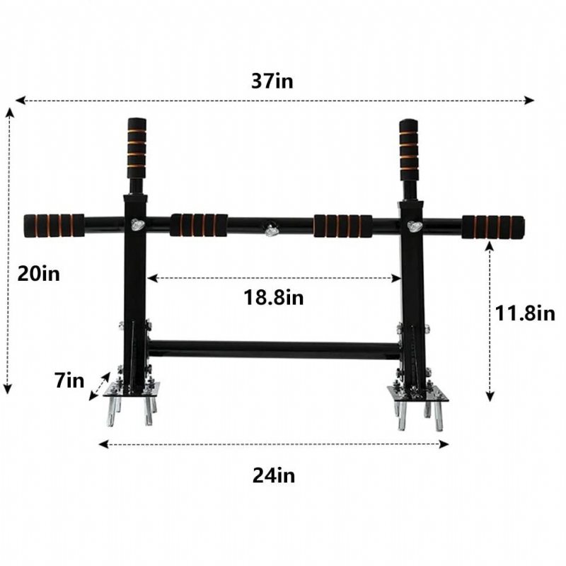 Dörröppning Väggmonterad Pull Up Bar Heavy Duty Chin Gym Träningsträning Fitness Hem Styrketräningsutrustning