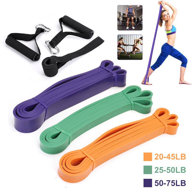 Fitness Resistance Bands Kraft Tung Styrketräning Sport Yoga Elastiska Rep