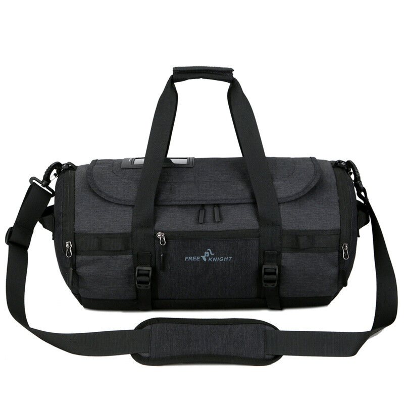 Free Knight Multifunktionell Vattentät Oxford Cloth Sports Cylinder Gym Bag Med Stor Kapacitet