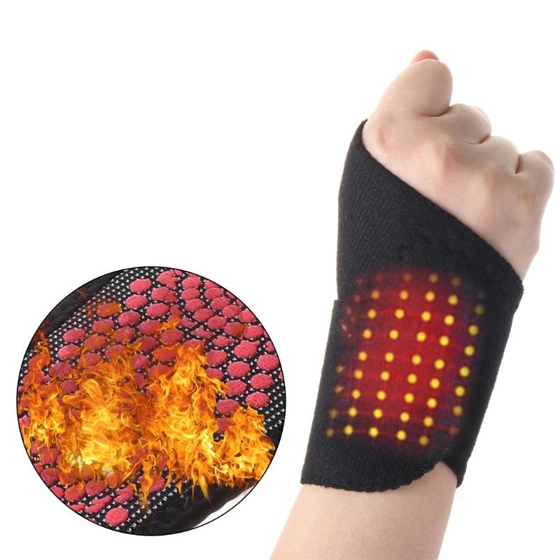 Handledsstöd Brace Wrap Magnetic Therapy Självuppvärmande Smärtlindring