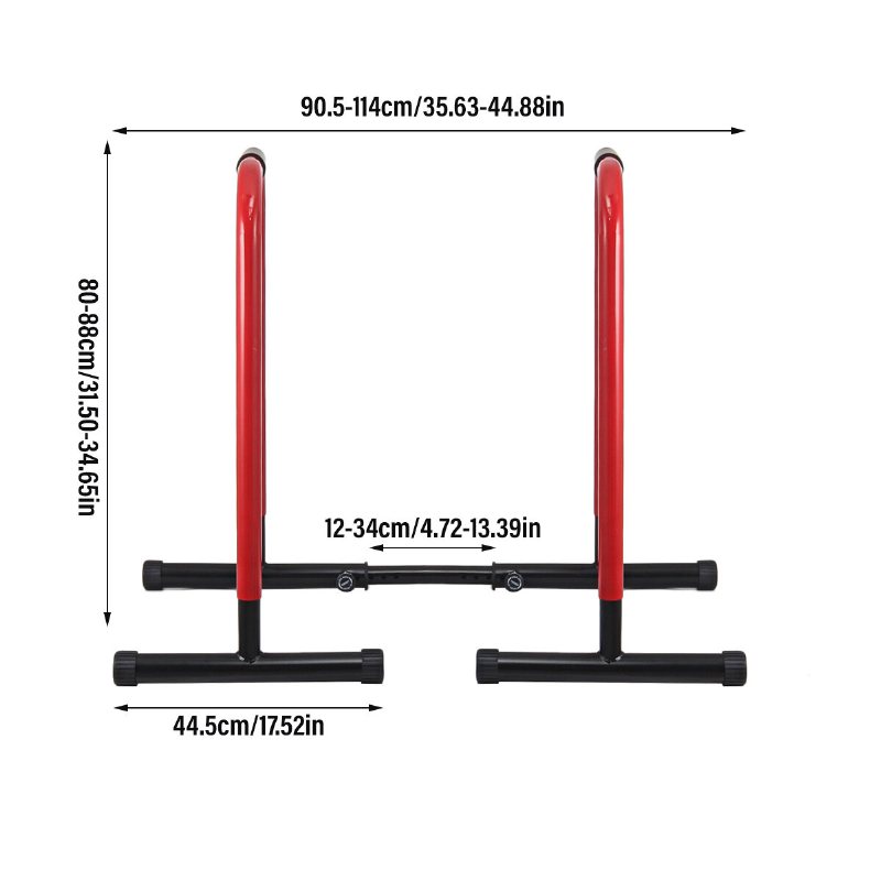 Justerbara Parallella Stänger Multifunktion Pull Up Stand Dip Bars Muscal Fitness Träning Gym Hemträning