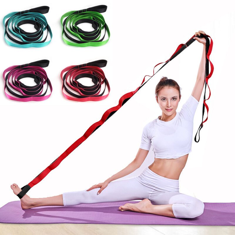 Kaload Förlängt Nylon Fitness Yoga Band Spänning Stretching Bälte Dragrem Hem Pilates Motståndsband