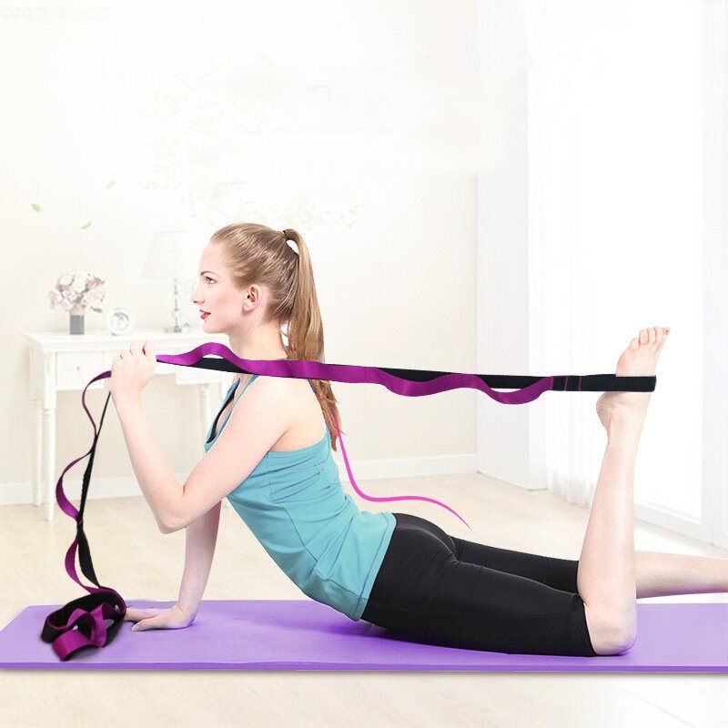 Kaload Förlängt Nylon Fitness Yoga Band Spänning Stretching Bälte Dragrem Hem Pilates Motståndsband