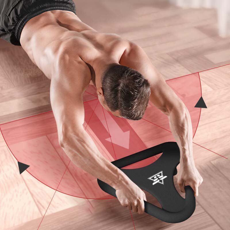 Kaload Multifunktionell Triangulär Bukplatta Fitness Ab Roller Plate Tyst Universal Abdominal Hjul Midja Core Workout Abs Bantning Hem Träningshjul Gymutrustning