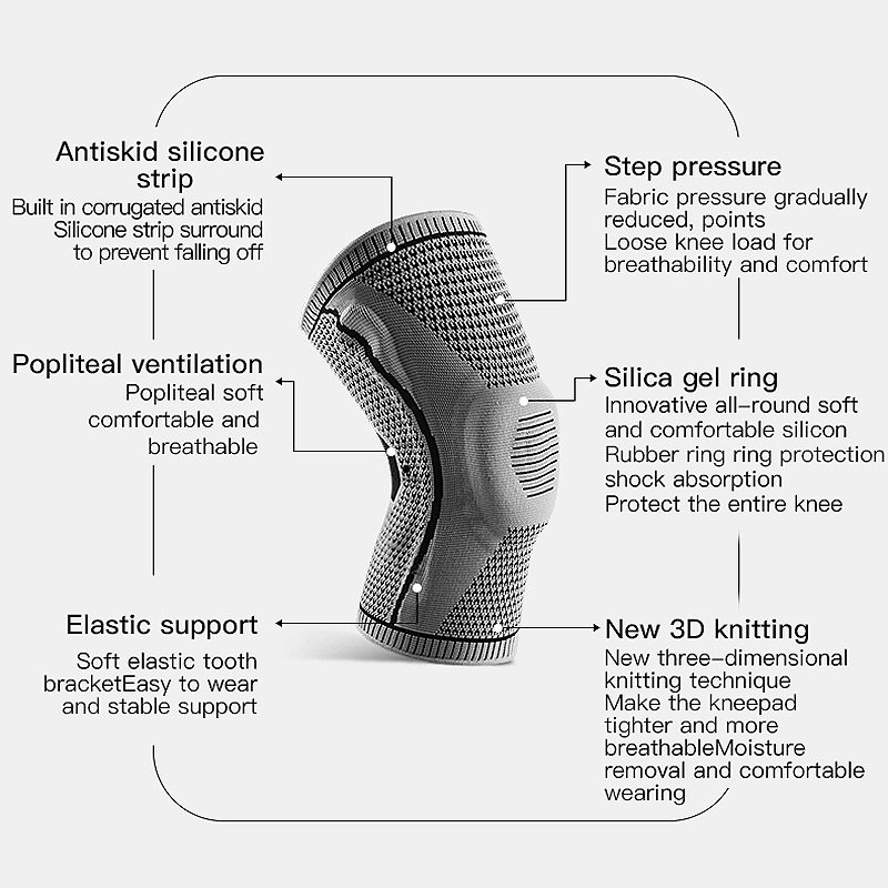 Knästöd Med Patella Gel Pad & Sidostabilisatorer