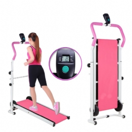 Led Display Fällbart Löpband Multifunktionslöparmaskin Träning Fitness Hemgym Maxbelastning 100kg