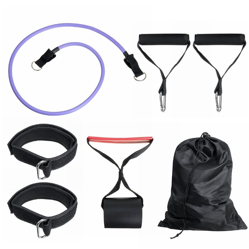 Män/kvinnor Fitness Motståndsband Kit Hem Yoga Pilates Abs Tube Bälte Workout Band