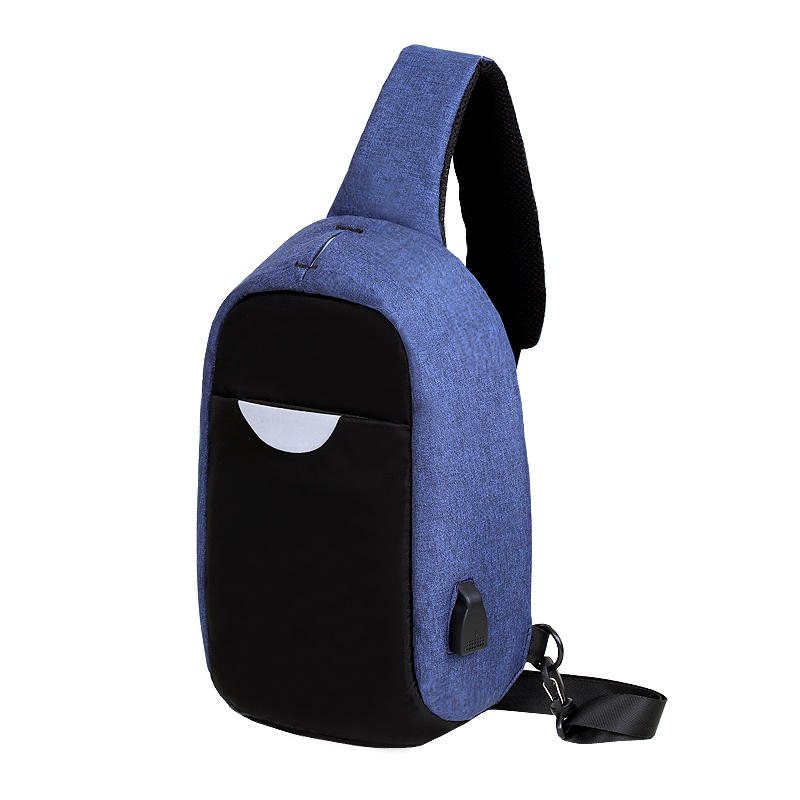 Men Extern Usb Laddning Multi-function Sling Bag Vattenavvisande Anti Theft Bag För Ipad