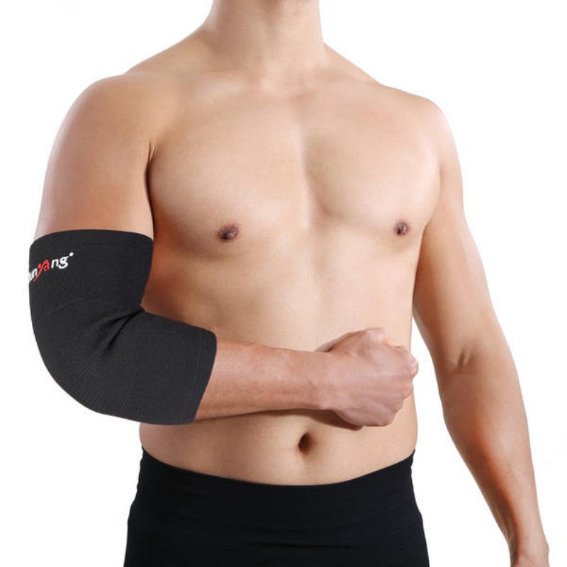 Mumian A22 Classic Black Andningsbar Sports Armbåge Sleeve Brace Pad- 1pc