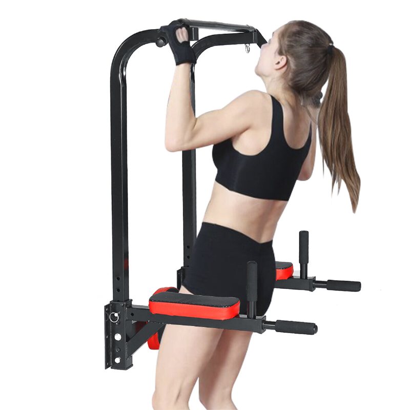 Pull Up Bar Väggfäste Chin Up Dip Station Power Tower Gym Hem Fitness Sport