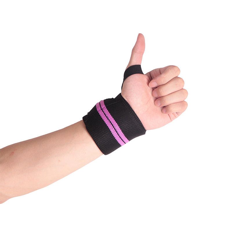 Skdk 1pc Elastiska Bracers Andas Yoga Tyngdlyftande Grepp Bandage Hand Handledsstöd Fitness Skyddsutrustning