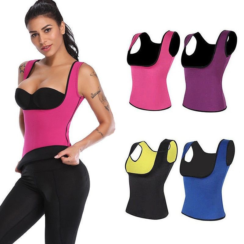 Skjortväst Womens Hot Sweat Slimming Body Shapers För Viktminskning