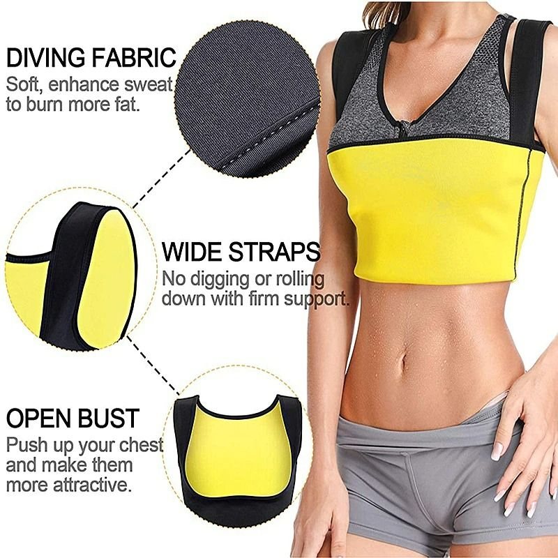 Skjortväst Womens Hot Sweat Slimming Body Shapers För Viktminskning