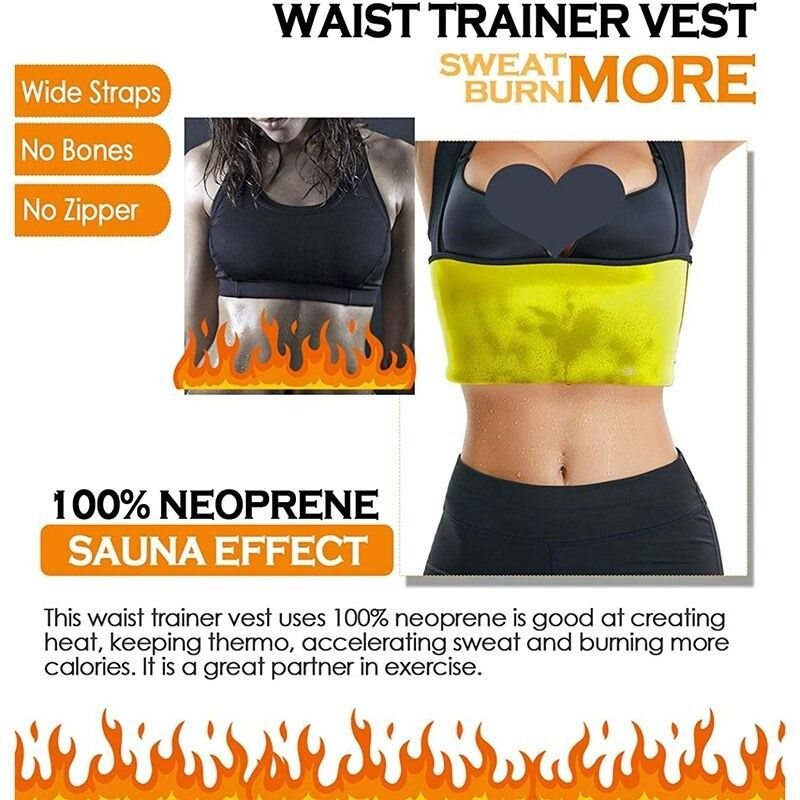 Skjortväst Womens Hot Sweat Slimming Body Shapers För Viktminskning