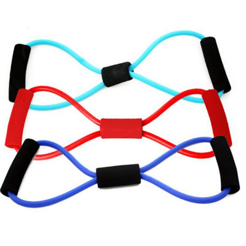 Sports Fitness Yoga Resistance Band 8 Shape Pull Rope Tube Utrustning