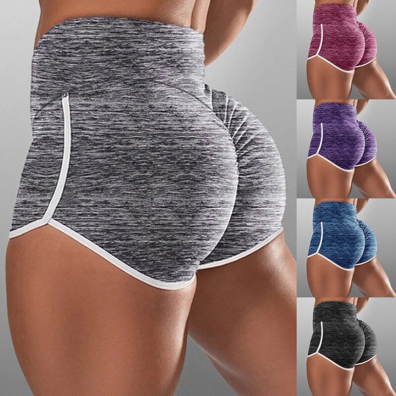 Tengoo Yogashorts För Kvinnor Höft Push Up Control Butt Lift Andas Yoga Fitness Löpning Sport Aktiva Kläder Hög Elasticitet Plus Size Vår Sommar Höst Shorts