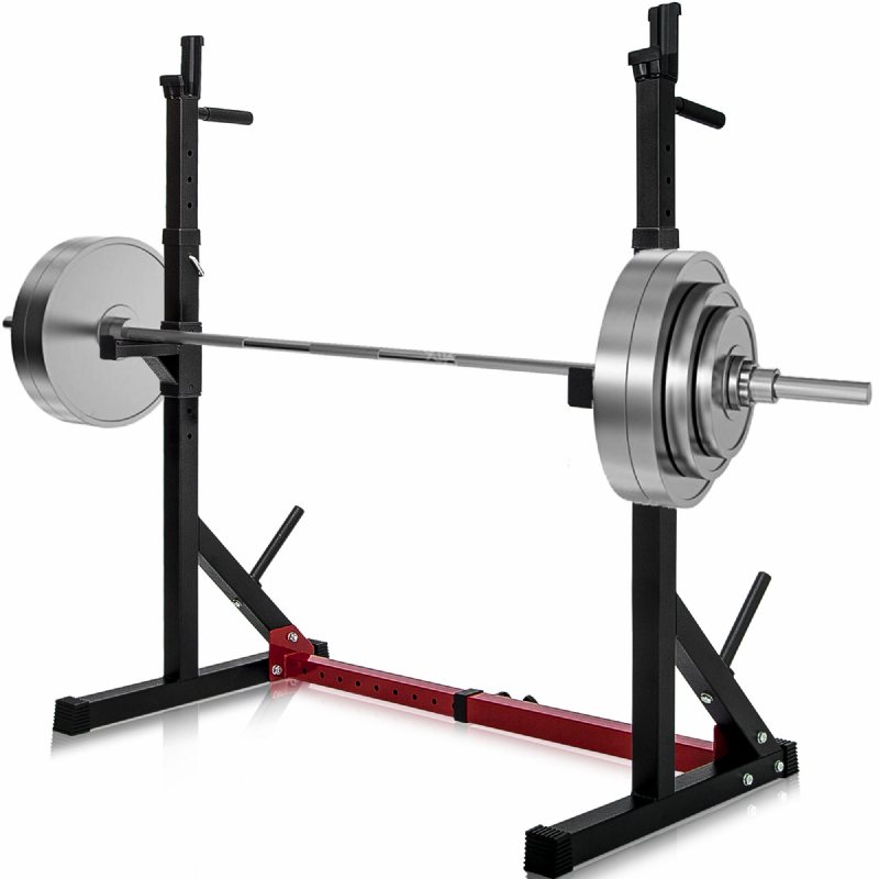 Us Direct Dipping Station 43.5~67.5inch High 13 Levels Justerbar Tyngdlyftande Bänk Skivstångsstativ Fitness Gym Hem 550 Pound Loading