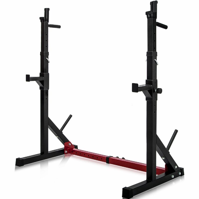 Us Direct Dipping Station 43.5~67.5inch High 13 Levels Justerbar Tyngdlyftande Bänk Skivstångsstativ Fitness Gym Hem 550 Pound Loading