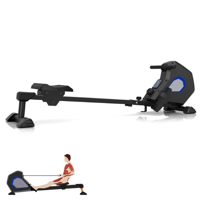 Usa Direct Folding Magnetic Rower Rod Fitness Helkroppsträningsmaskin Med 8 Resistance Home Gym