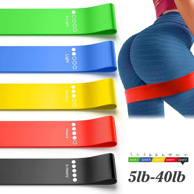 Yoga Gummiband Resistance Fitness Elastisk Träningsutrustning