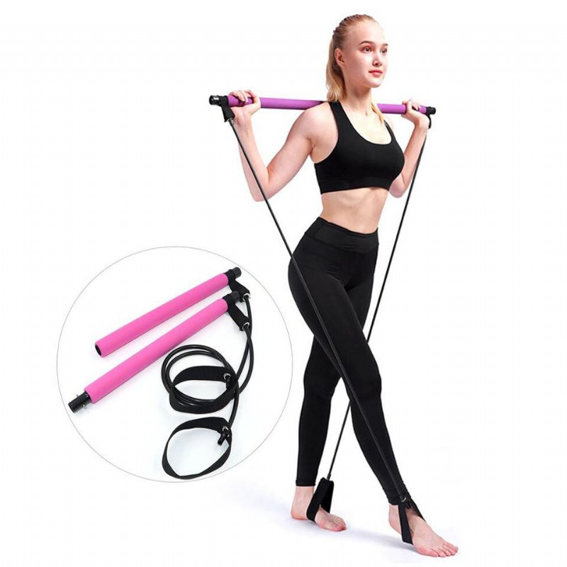 Yoga Pull Stavar Pilates Bar Kit Magmotstånd Band Body Fitness Sport Gym Building Puller