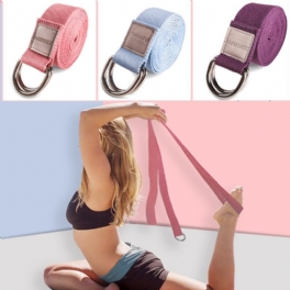 Yoga Stretch Strap D-ring Oelastisk Sport Fitness Arm Ben Midja Träning Rep Träningsverktyg