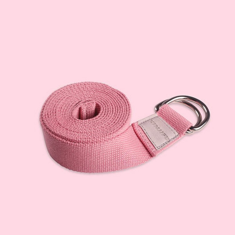 Yoga Stretch Strap D-ring Oelastisk Sport Fitness Arm Ben Midja Träning Rep Träningsverktyg