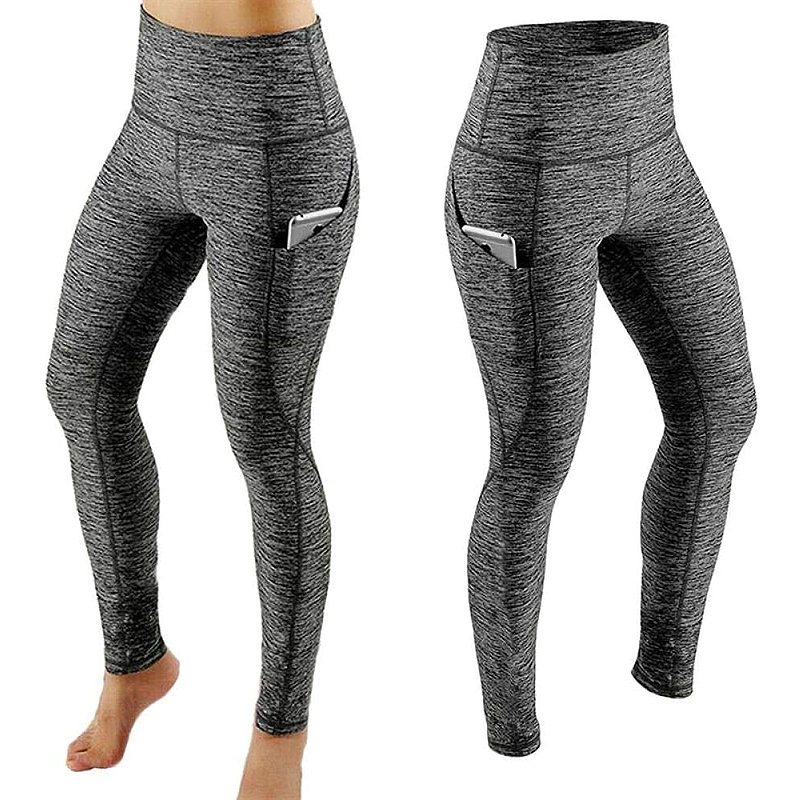 Yogabyxor Capri För Kvinnor Med Hög Midja Leggings Med Sidficka