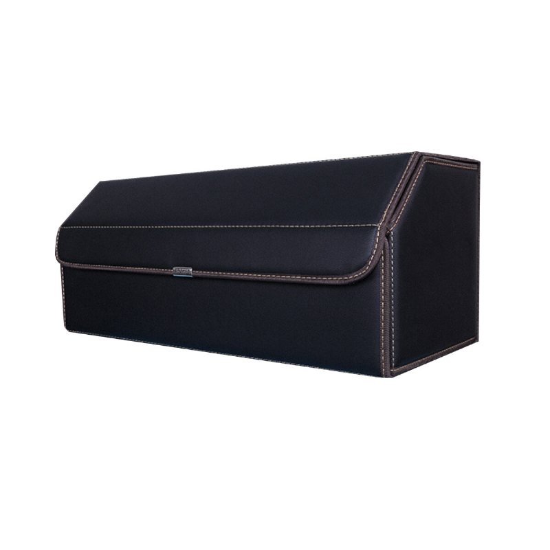 Bilförvaringsväska Pu Läder Trunk Organizer Box Vikbar