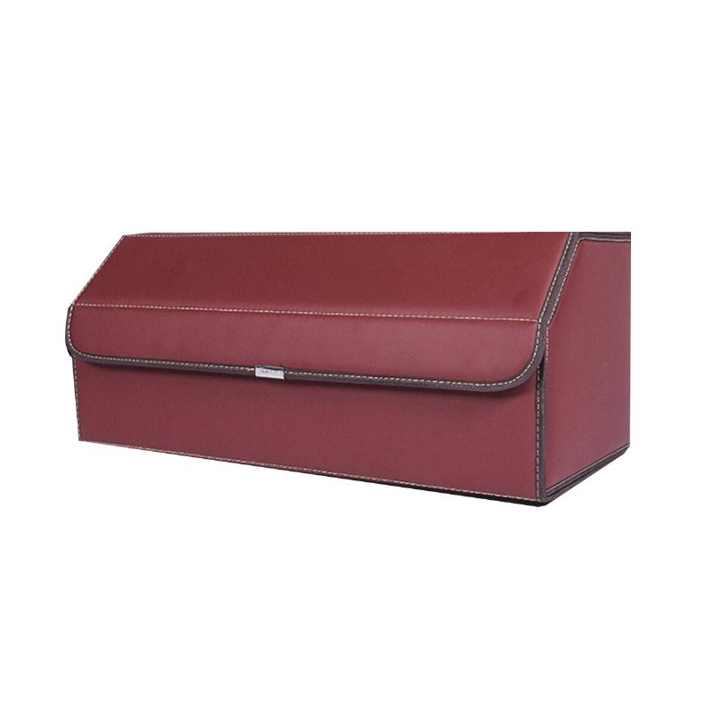 Bilförvaringsväska Pu Läder Trunk Organizer Box Vikbar