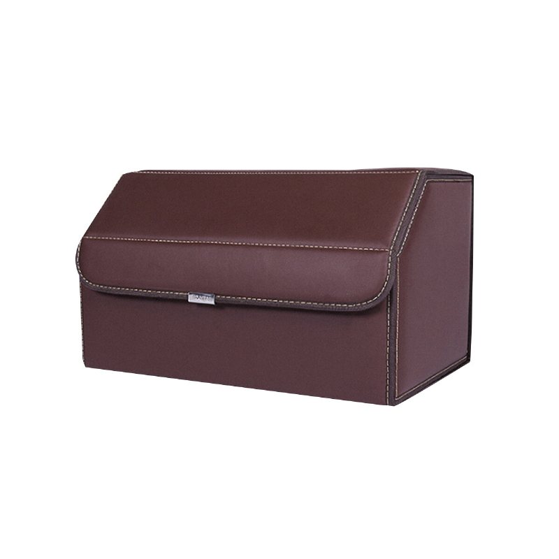 Bilförvaringsväska Pu Läder Trunk Organizer Box Vikbar