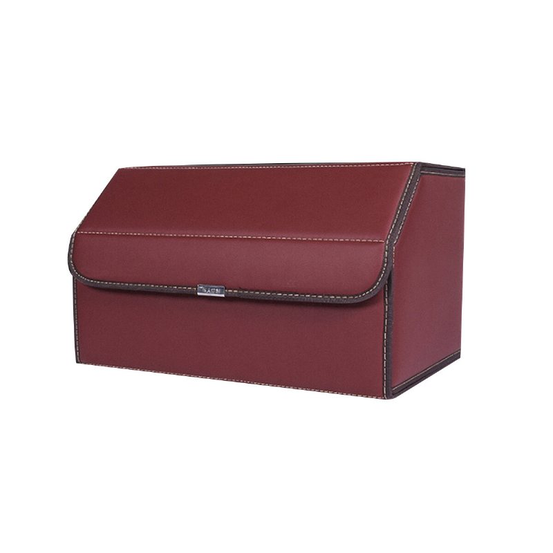 Bilförvaringsväska Pu Läder Trunk Organizer Box Vikbar