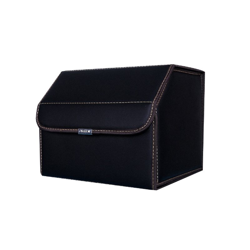 Bilförvaringsväska Pu Läder Trunk Organizer Box Vikbar