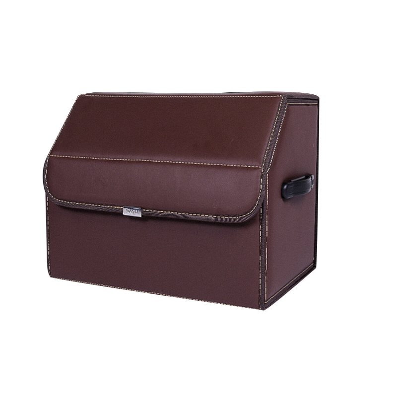 Bilförvaringsväska Pu Läder Trunk Organizer Box Vikbar